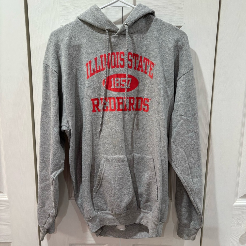 ILLINOIS STATE UNIVERSITY Hooded Hoodie Sweatshirt w/ Drawstrings - size M